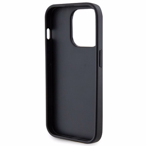 Guess GUHCP15LPS4DGPK iPhone 15 Pro 6,1 musta/musta kovakuori Strass Metal Logo