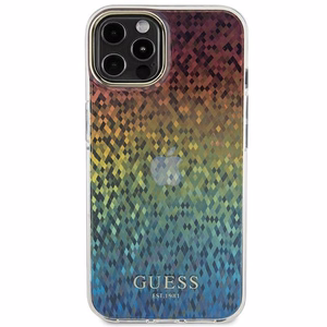 Guess IML Faceted Mirror Disco Iridescent -suojakuori iPhone 12/12 Prolle - monivärinen