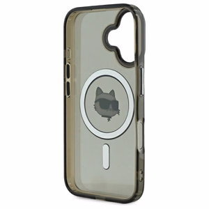 Karl Lagerfeld Suojakuori iPhone 16 6.1 KLHMP16SHLSCHK Musta Kova IML Metal Choupette Head MagSafe