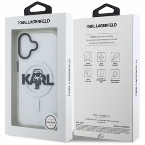 Karl Lagerfeld IML Karl Sketch Logo MagSafe Suojakuori iPhone 17:lle - Läpinäkyvä