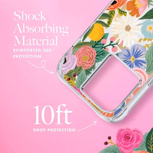 Rifle Paper Clear MagSafe suojakuori iPhone 14 Pro Max -laitteelle, Garden Party Blush -kuvioinen