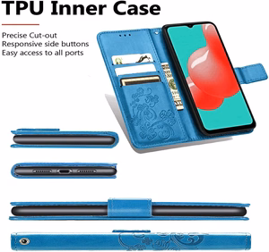 Case Flower Book Samsung A155 A15 4G/A156 A15 5G blue