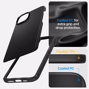 Spigen Thin Fit iPhone 15 Plus Suojakuori - Musta