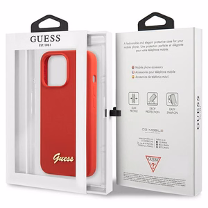 Guess GUHCP13XLSLMGRE iPhone 13 Pro Max 6.7 punainen/burgundy kovakuori Silicone Vintage Gold Logo