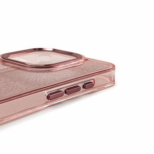 Glitter Suojakuori iPhone 16:lle - Vaaleanpunainen glitterilla