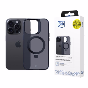 3mk Smoke Case Mag&Stand Suojakuori Apple iPhone 16 Pro Max:lle - musta