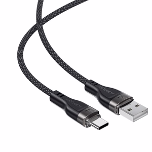 Acefast C11-04 USB-A - USB-C 3A Kaapeli 1,2m magneettinen punottu - musta