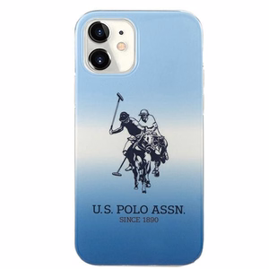 US Polo Assn. Gradient Pattern Collection suojakuori laitteelle iPhone 12 mini, sininen