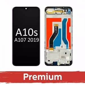 LCD-näyttö yhteensopiva Samsung A107 A10s musta kehyksellä OEM
