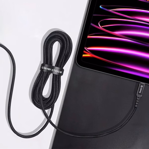 Crong Armor Link USB-C–USB-C-kaapeli, 120 cm, 100 W PD, 5 A, musta