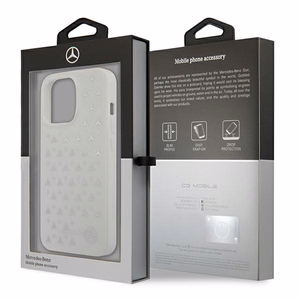 Mercedes Silver Stars kuvio Kotelo iPhone 13 Pro Maxille - Valkoinen