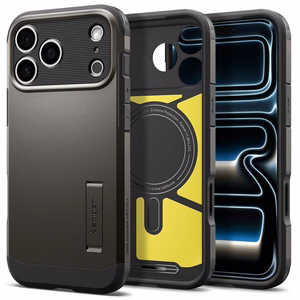 Spigen Tough Armor T MagSafe -suojakuori iPhone 17 Pro Max / 18 Pro Max -malleille, grafiitti