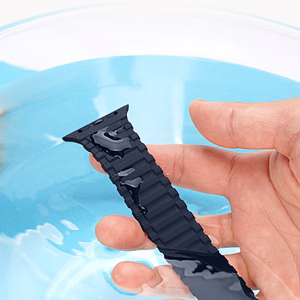 Dux Ducis hihna (Armor versio) Apple Watch SE hihna, 9, 8, 7, 6, 5, 4, 3, 2, 1 (41, 40, 38 mm) silikoni magneettinauha rannekoru sininen