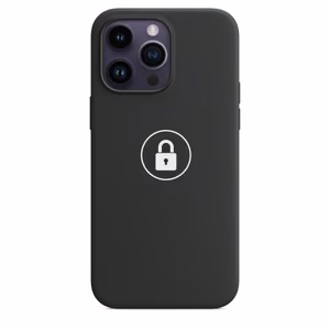 Puhelimen suojakuori Silicone Case v2 iPhone 14 Pro:lle, Midnight, pakkauksessa