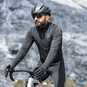 Rockbros TLWT001 ROAD TO SKY windproof insulated cycling jersey S - black