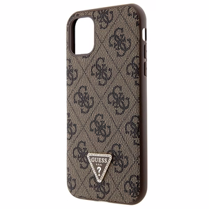 Guess GUHCN61P4TDSCPW Suojakuori iPhone 11 / Xr:lle - ruskea Crossbody 4G Metal Logo