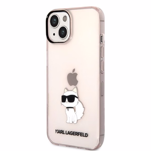 Karl Lagerfeld KLHCP14MHNCHTCP iPhone 14 Plus 6.7 vaaleanpunainen/vaaleanpunainen kova suojakuori Ikonik Choupette