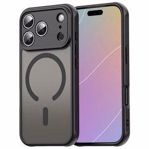 Musta magneettinen mattapintainen iskunkestävä PC- ja TPU-suojakuori puhelimelle iPhone 18 Pro Max / 17 Pro Max
