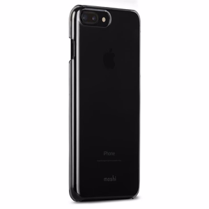 Moshi XT erittäin ohut läpinäkyvä kova suojakuori iPhone 8 Plus / 7 Plus -laitteelle, Stealth Black -värinen