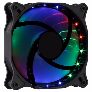 Aerocool COSMO12FRGB tietokoneen tuuletin 12 cm LED RGB Molex hiljainen musta