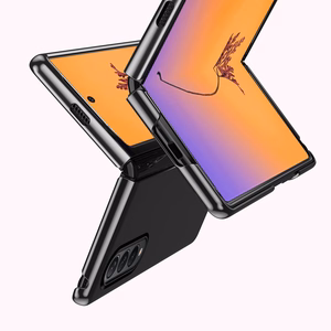 Plating Case case for Samsung Galaxy Z Fold 4 cover with a metallic frame blue