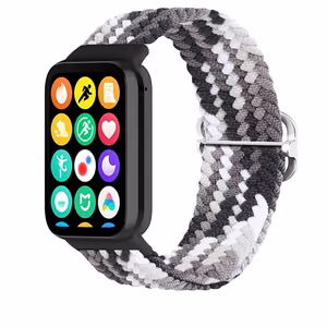 Punottu hihna Mi Band 8 Pro/M8 Pro (12) musta ja valkoinen