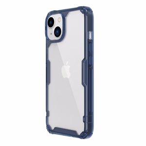 Nillkin Nature Pro iPhone 14 Plus kotelo, panssaroitu suojus, sininen suojus