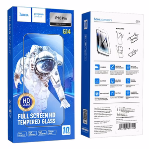 HOCO HD 5D Guardian shield suojalasi (10-in-1-pakkaus) iPhone 16 Pro / 17 / 17 Pro (musta) (G14)