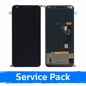 LCD Display Compatible With Google Pixel 3A XL Black With Frame (Service Pack)