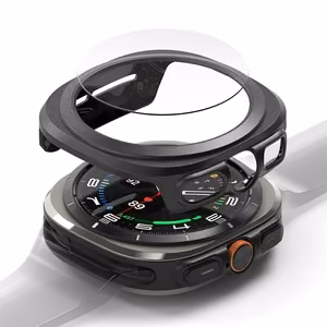 Ringke Slim & Tempered Glass suojakuori- ja lasisetti Samsung Galaxy Watch Ultra 47mm -kellolle – musta