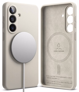 Ringke Silikoninen MagSafe Suojakuori Samsung Galaxy S26:lle beige