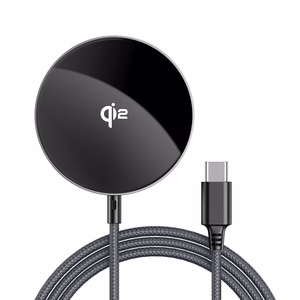 Acefast E24 Qi2 15W magneettinen induktiivinen laturi 1.2m USB-C kaapelilla - musta