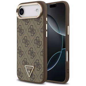 Guess 4G Triangle Logo MagSafe Suojakuori iPhone Airille - ruskea ja kultainen