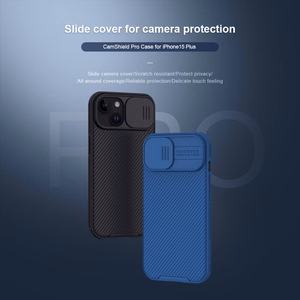Nillkin CamShield Pro PC+TPU Suojakuori iPhone 15 Plus:lle vihreä
