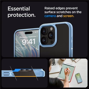 Spigen Crystal Hybrid Suojakuori iPhone 15 Pro Max:lle - Kirkas Sininen
