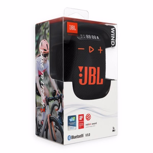 Langaton kaiutin JBL Wind 3 ohjaustangon pidikkeellä musta ja oranssi