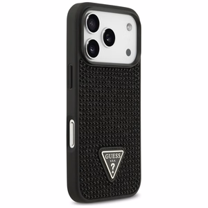 Guess Rhinestone Triangle Logo suojakuori iPhone 17 Pro - musta