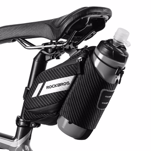 Rockbros C32BK satulalaukku 1.5 l juomapullotaskulla - musta