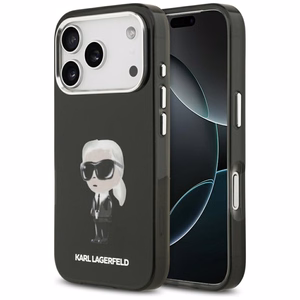 Karl Lagerfeld IML Aquarelle Karl & Logo MagSafe Suojakuori iPhone 17 Pro:lle - musta