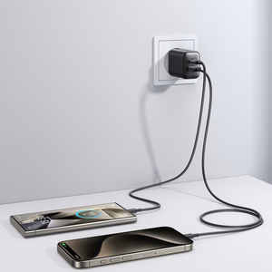 Joyroom JR-TCF13 verkkolaturi USB-C / USB-A 25W SFC / PPS / PD - musta