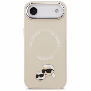 Karl Lagerfeld Karl & Choupette Pins MagSafe Case for iPhone Air - Beige