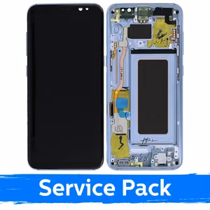 LCD-näyttö yhteensopiva Samsung G950 S8 kehyksellä / Coral Blue / (Service Pack)