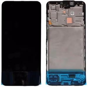 LCD näyttö Samsung A175 A17 4G kosketusnäytöllä ja kehyksellä musta alkuperäinen (huoltopakkaus)