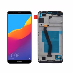 LCD-näyttö yhteensopiva Huawei Y6 2018 valkoinen kehyksellä HQ