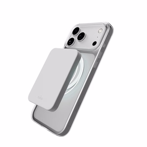 Puro Lite Mag TPU+PC suojakuori MagSafe-yhteensopiva iPhone 17 Pro:lle - läpinäkyvä valkoisella renkaalla