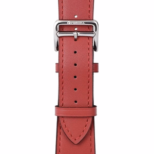 Ranneke Apple Watch Forcell F-Design FA20 rei'itetty ympäristöystävällinen nahka 42 / 44 / 45 / 49 mm punainen