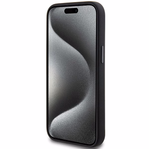 AMG Silicone Large Rhombuses Pattern MagSafe suojakuori iPhone 15 Plus / 14 Pluslle - musta