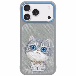 NIMMY Suojakuori BIG EYED PET 2.0 Cat iPhone 17 Pro Max:lle - harmaa