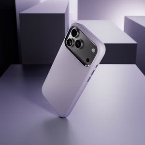 Puro Icon Mag Pro nestesilikoninen Suojakuori iPhone 17 Pro Max:lle, MagSafe -yhteensopiva, kamerasuojauksella ja alumiinipainikkeilla - vaaleanpunainen