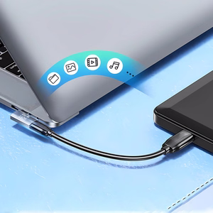 Wozinsky USB-C - USB-C 40Gb/s 240W 8K OTG Kulmasovittimen - Harmaa